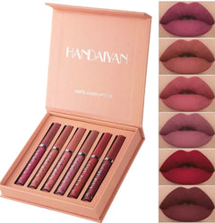 6 Piece Velvet Matte Lip Gloss Set