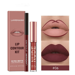 Lip Liner and Matte Lip Gloss Combination Set
