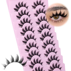Manga Lashes False Eyelashes Anime Lashes for Cosplay 16mm Spiky Lashes Thick Volume Fake Lashes Chinese Asian Makeup Lashes Pack by ALPHONSE
