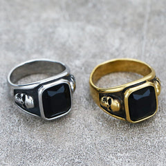 Retro Personalized Titanium Steel Men's Jewel Ring
