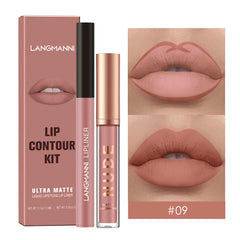 Lip Liner and Matte Lip Gloss Combination Set