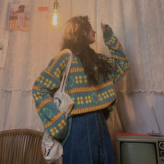 2020 Vintage Striped Knit Sweater for Women