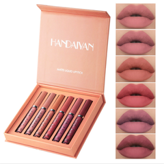 6 Piece Velvet Matte Lip Gloss Set