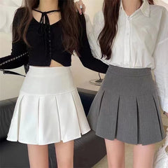 Fashion High Waist Anti-Glare Short Skirt Suit