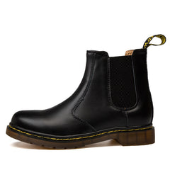 Autumn Style Thick-Heeled Cowhide Martin Boots for Women